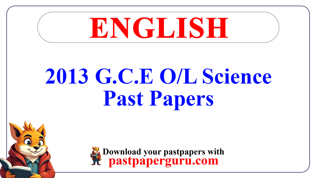 O L English Past Papers 2019 Past Paper Guru